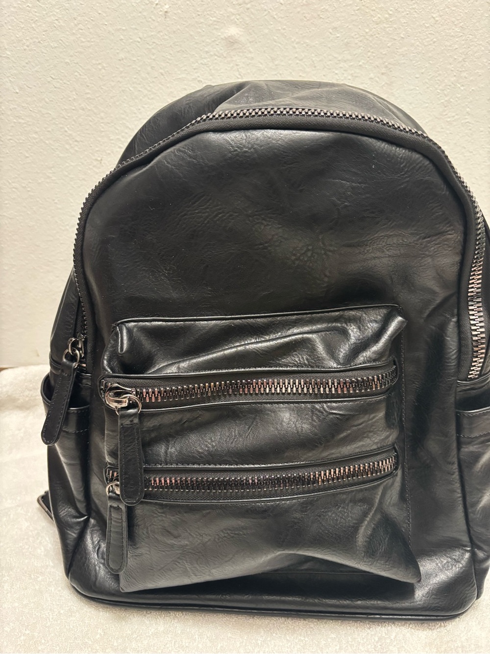 Long & Son Faux Leather Backpack